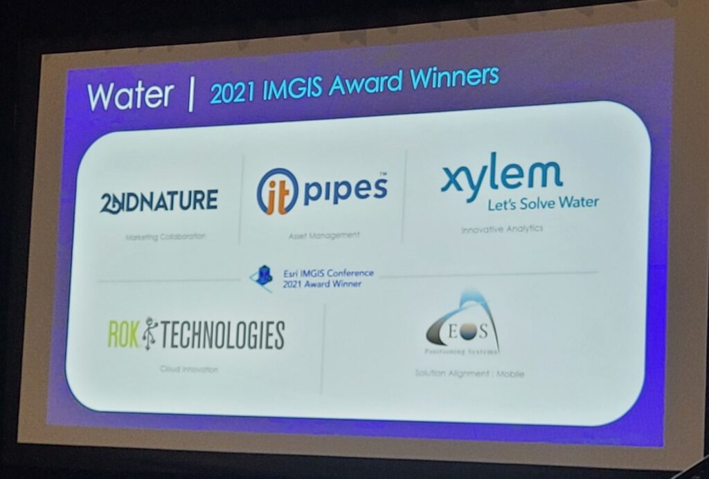 ITpipes listed amongst the five Esri Water award winners